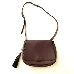 Calvin Klein Purple Tassel Shoulder Bag